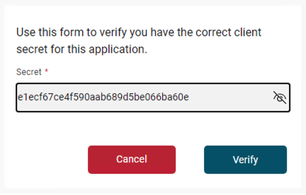 application verify secret